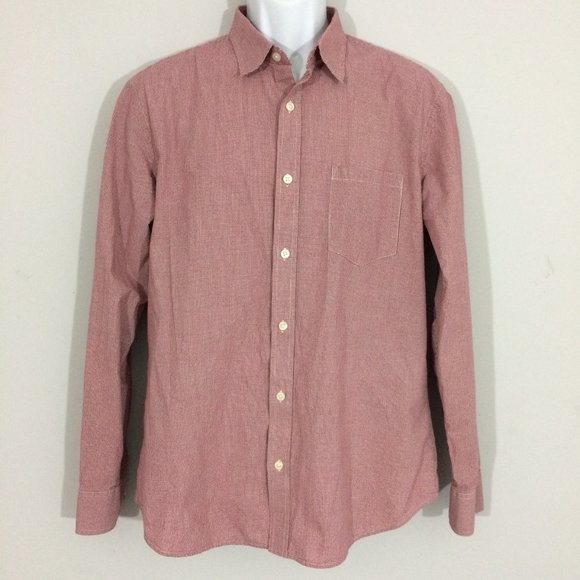 Banana Republic Other - Banana Republic Mens L Red Checked Button Up Shirt